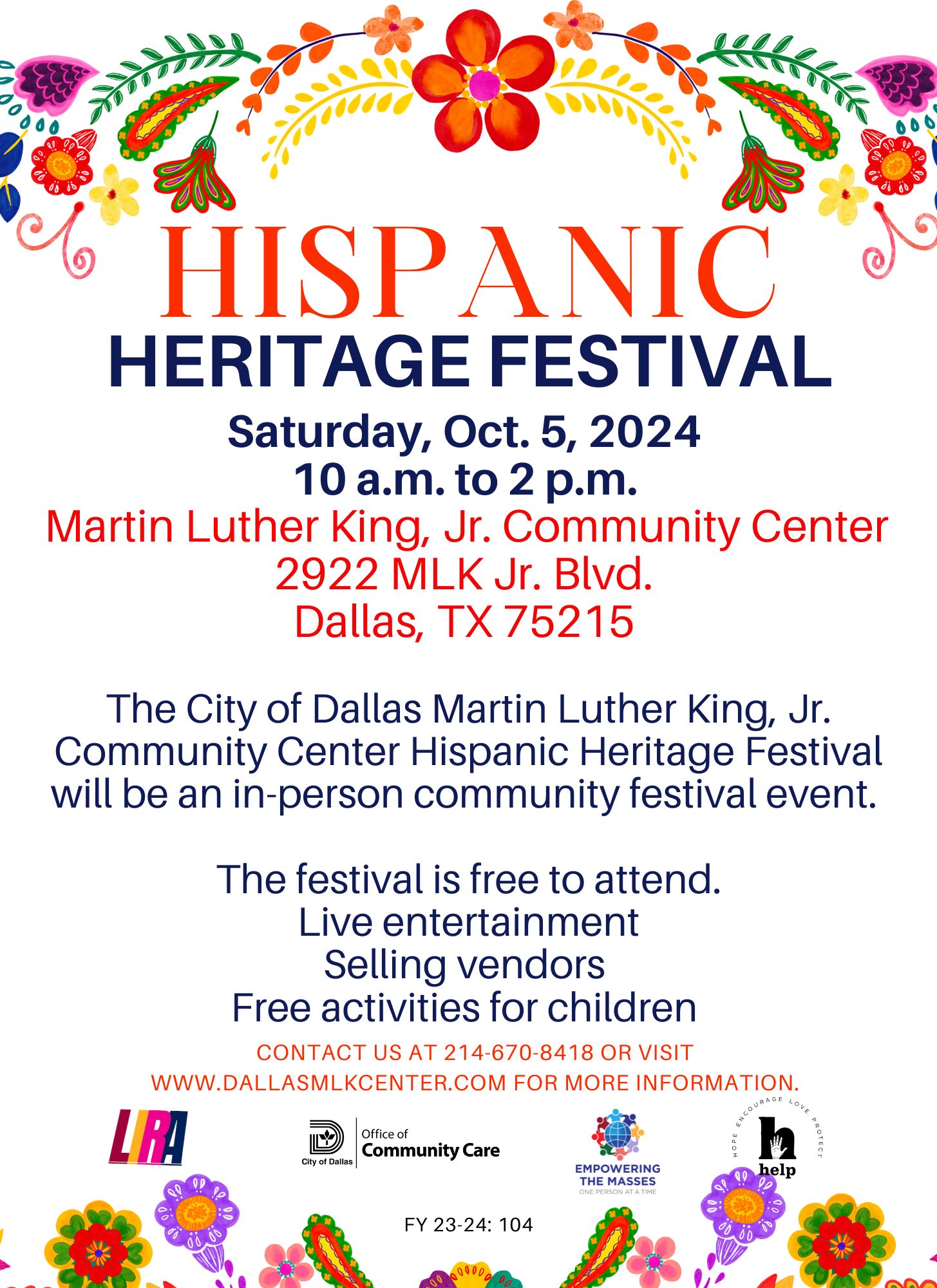 National Hispanic Heritage Month 2024 - City of Dallas Office of Arts ...