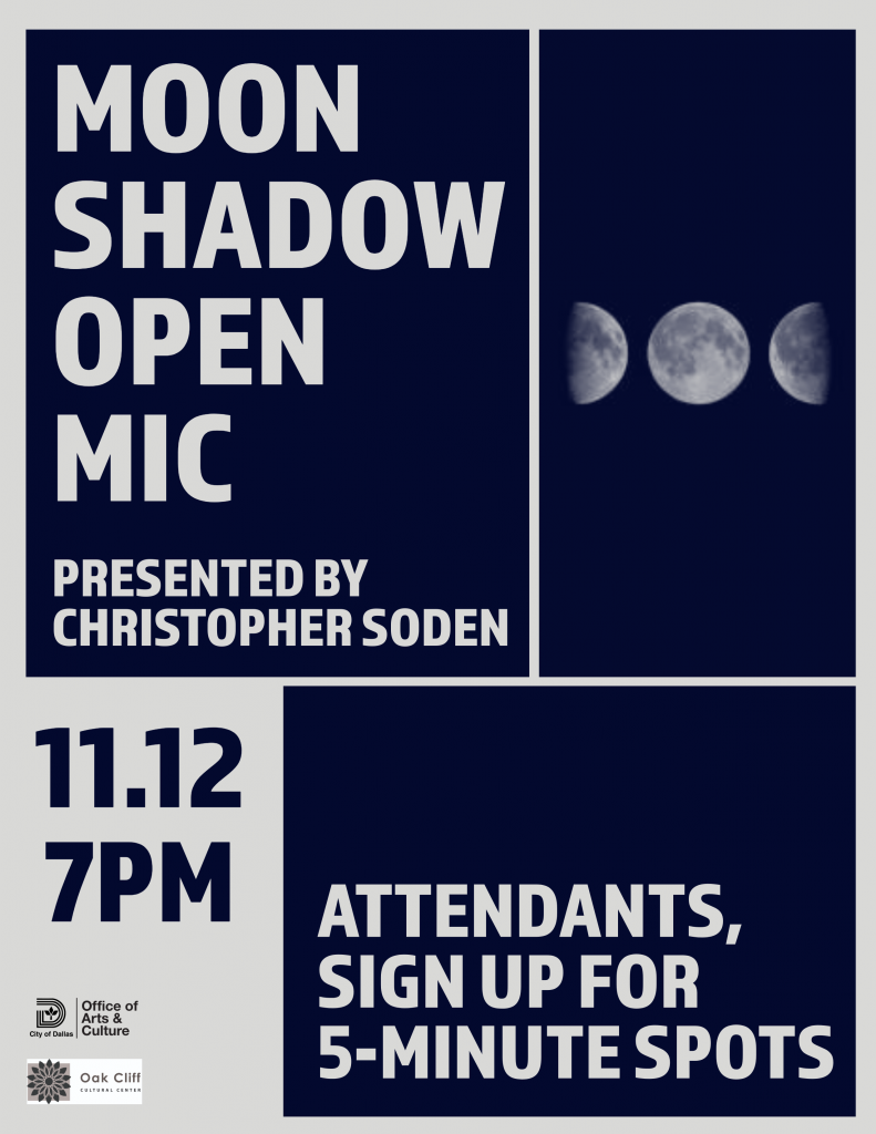 Moon Shadow Open Mic presented by Christopher Soden
