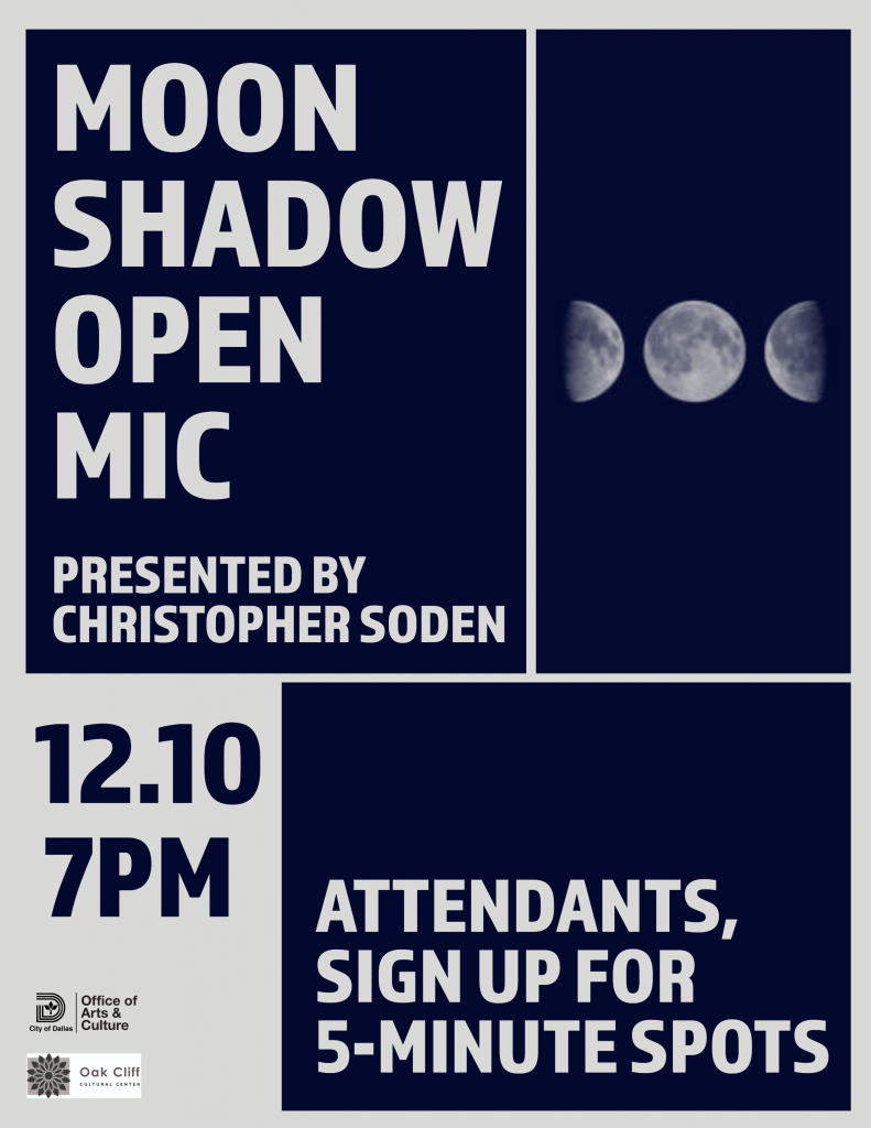 Moon Shadow Open Mic presented by Christopher Soden