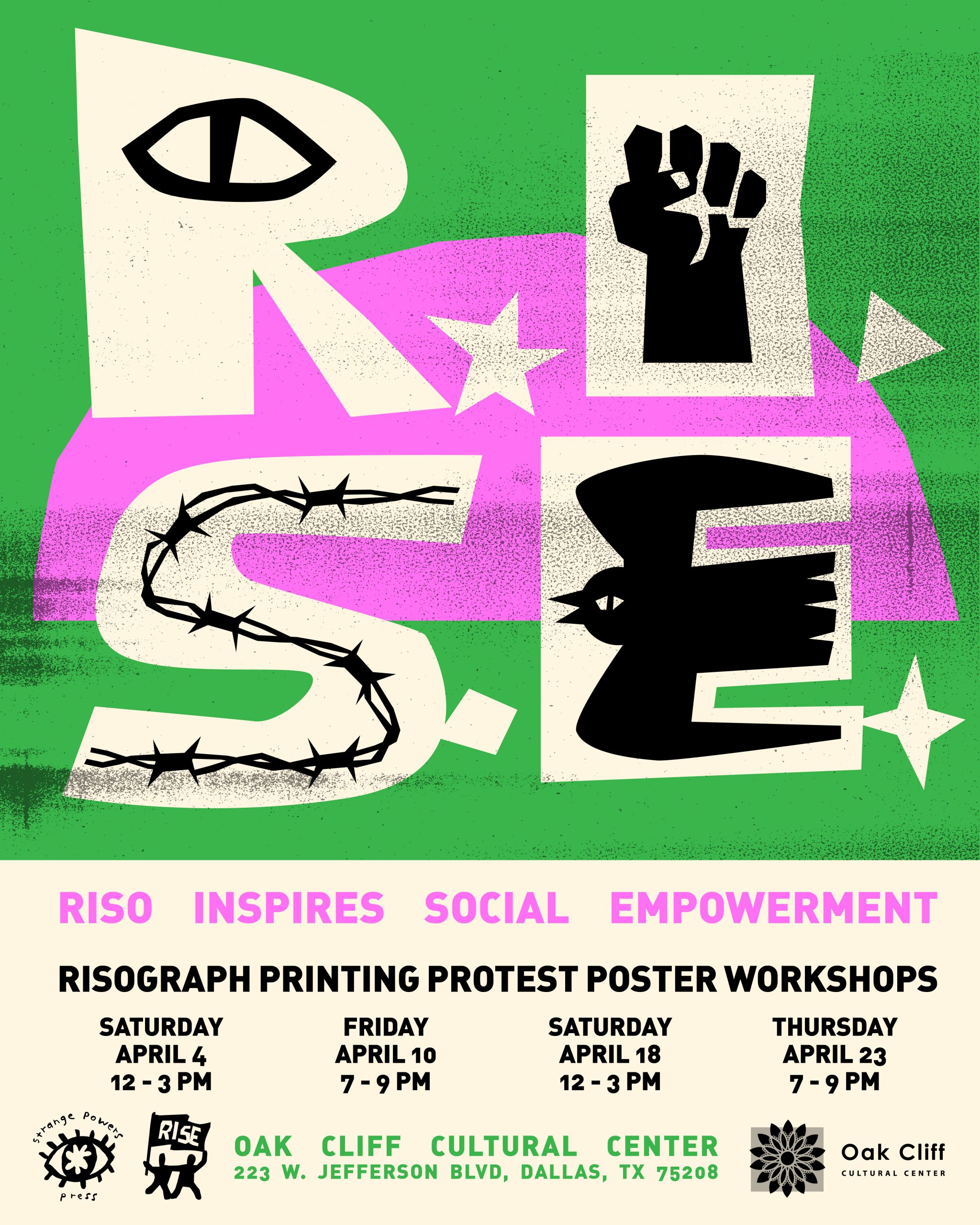 Ray Rice Poster R.I.S.E. Risograph Poster Workshop – Oak Cliff Cultural Center
