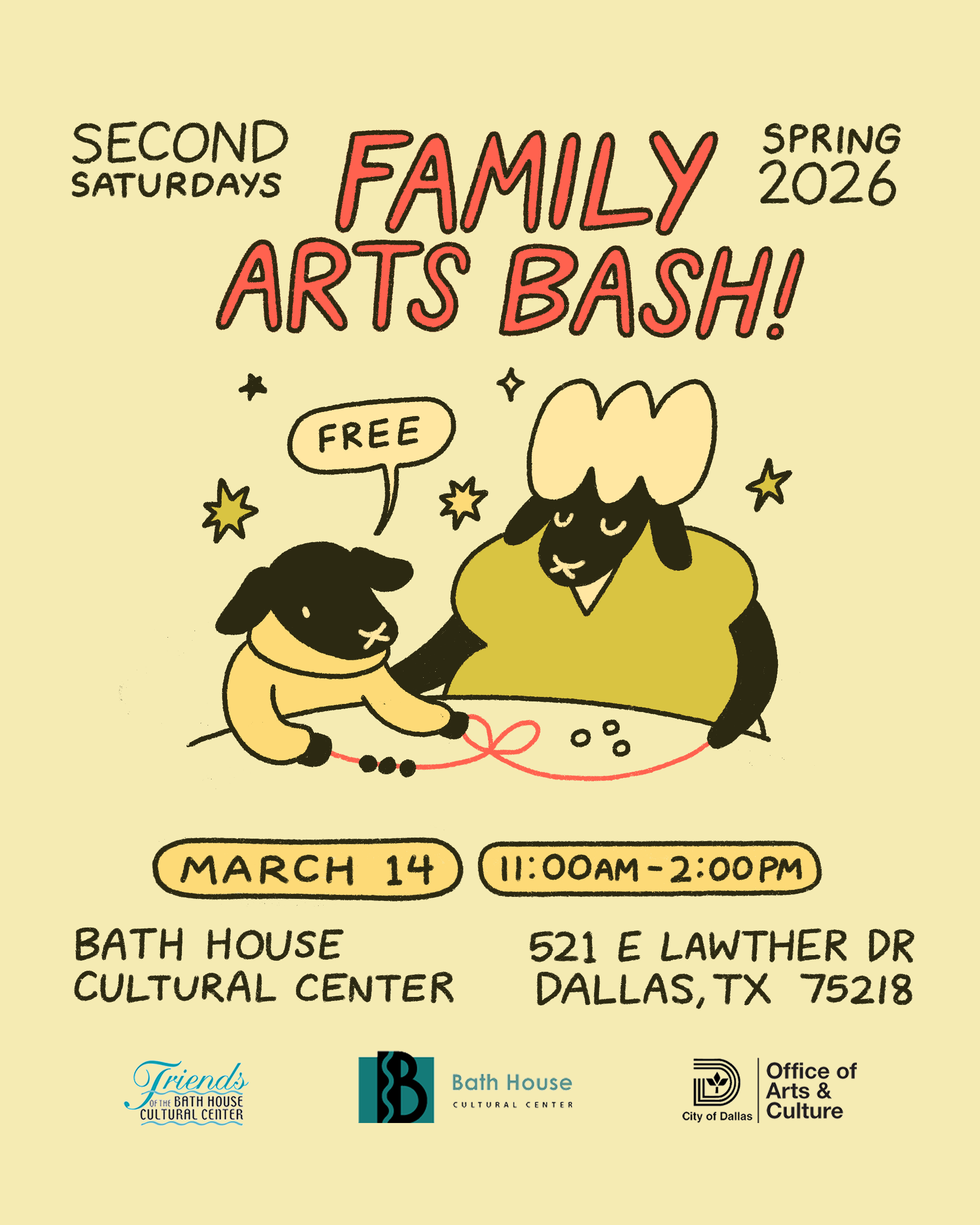 Family Arts Bash! Second Saturdays – 2026